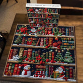 Christmas Bookshelf Jigsaw Puzzle 1000 Pieces